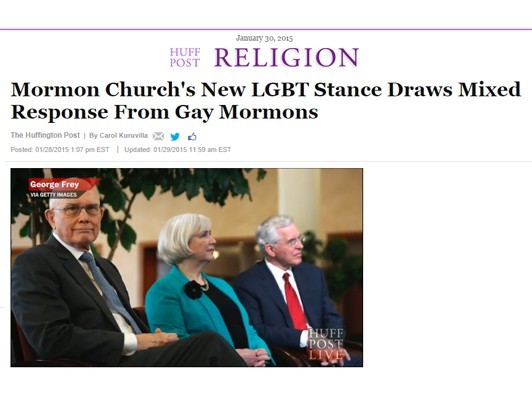 モルモン教が同性愛容認を発表、同性婚は認めず